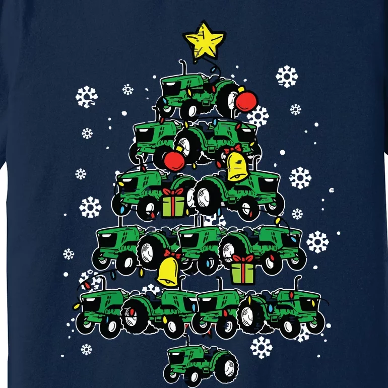 Tractor Christmas Tree Xmas Farmer Women Premium T-Shirt