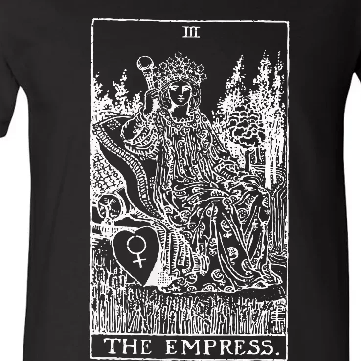 Tarot Card The Empress V-Neck T-Shirt