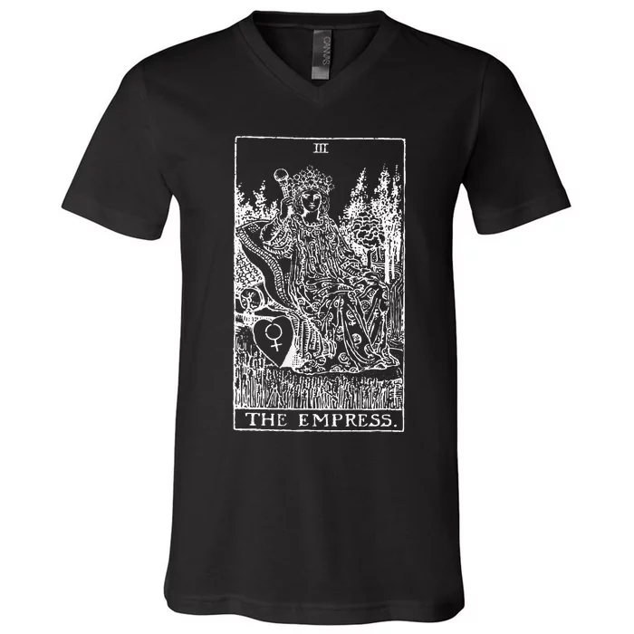 Tarot Card The Empress V-Neck T-Shirt