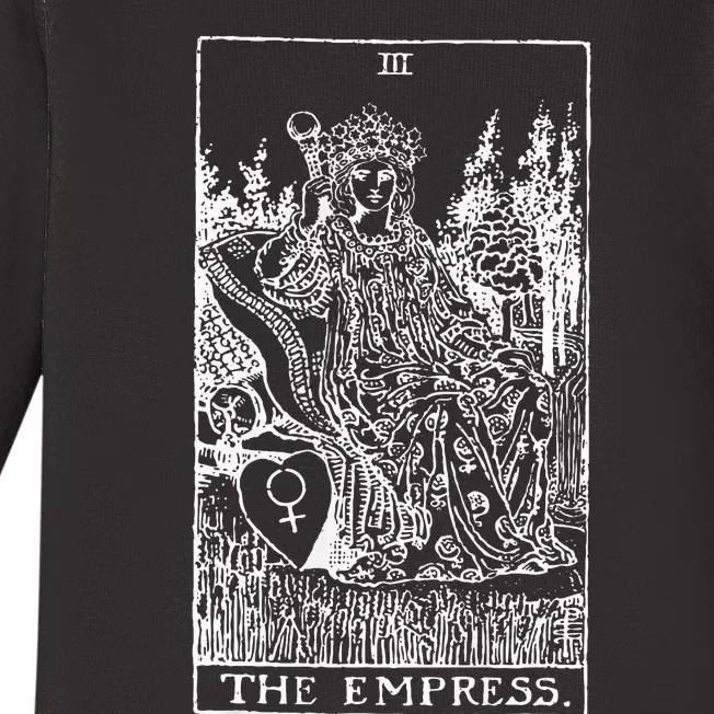 Tarot Card The Empress Baby Long Sleeve Bodysuit