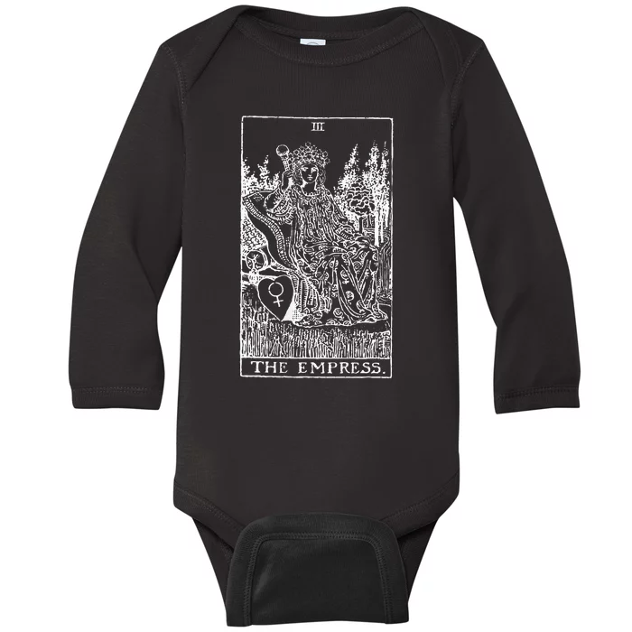 Tarot Card The Empress Baby Long Sleeve Bodysuit