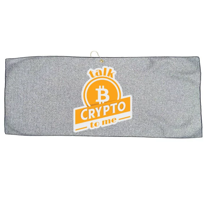 Talk Crypto To Me Bitcoin Large Microfiber Waffle Golf Towel