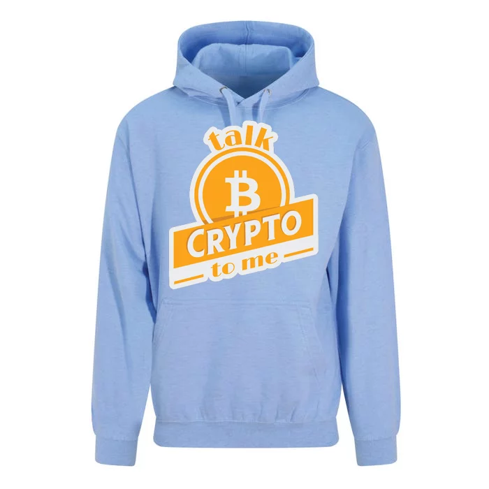 Talk Crypto To Me Bitcoin Unisex Surf Hoodie