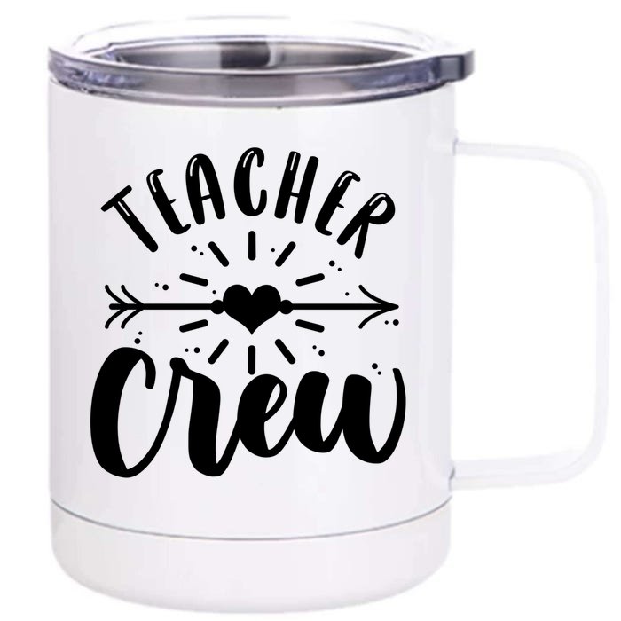 Teacher Crew Teacher Preschool Teacher Gift Front & Back 12oz Stainless Steel Tumbler Cup