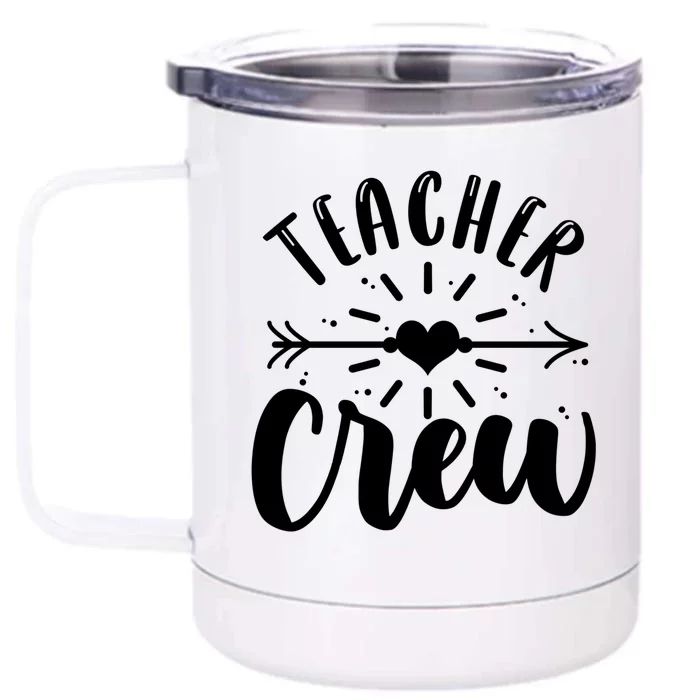 Teacher Crew Teacher Preschool Teacher Gift Front & Back 12oz Stainless Steel Tumbler Cup