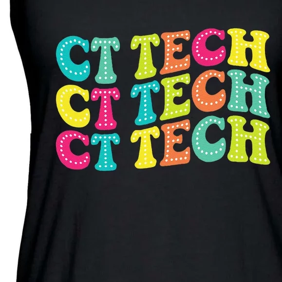 Technologist Ct Technologist Ct Tech Computed Tomography Ladies Essential Flowy Tank