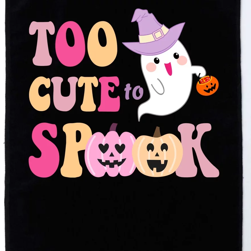 Too Cute To Spook Halloween Groovy Ghost Platinum Collection Golf Towel