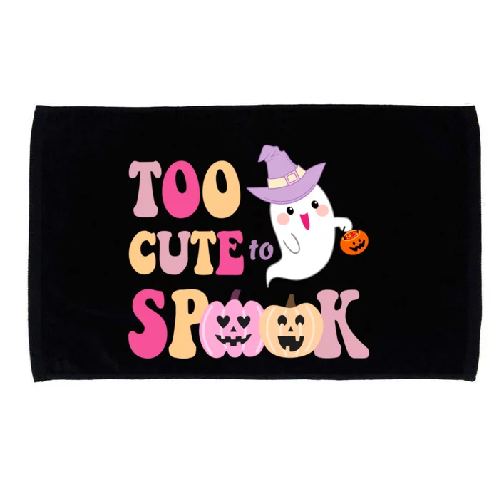 Too Cute To Spook Halloween Groovy Ghost Microfiber Hand Towel