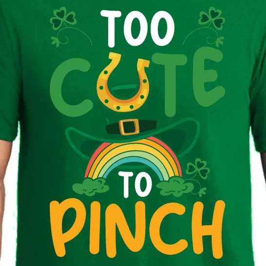 Too Cute To Pinch Funny St Patricks Day Pajama Set