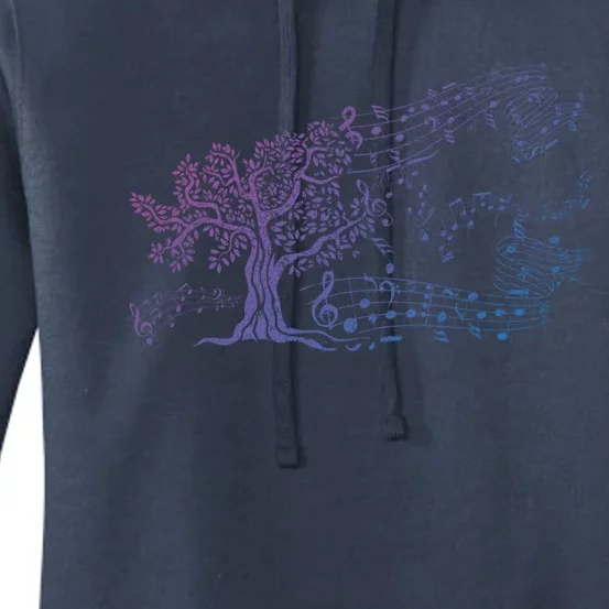 Treble Clef Tree Music Gift Women's Pullover Hoodie