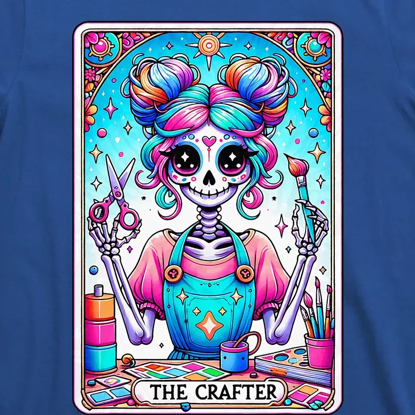 The Crafter Tarot Card Crochet Knitting Crafter Mom T-Shirt