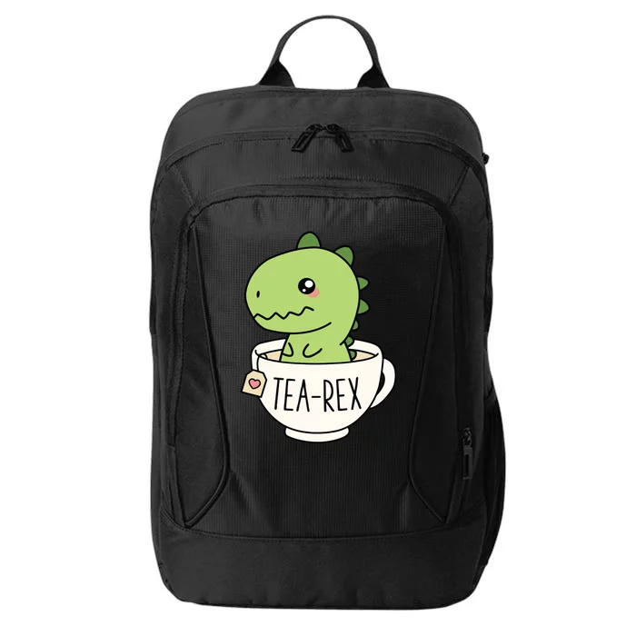 TeaRex Cute TRex Dinosaur Kawaii Funny Dino Pun City Backpack