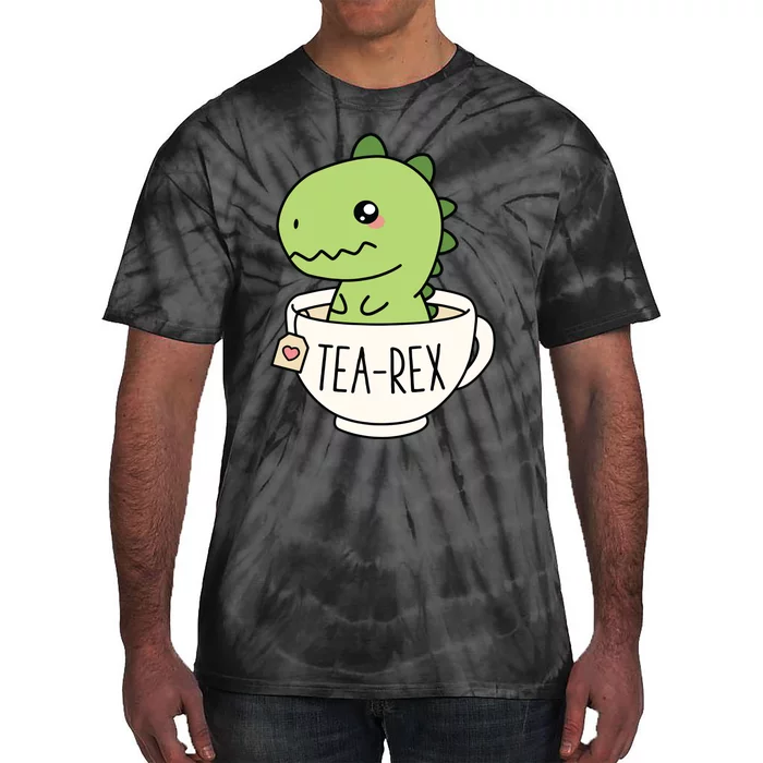 TeaRex Cute TRex Dinosaur Kawaii Funny Dino Pun Tie-Dye T-Shirt