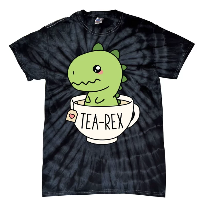 TeaRex Cute TRex Dinosaur Kawaii Funny Dino Pun Tie-Dye T-Shirt