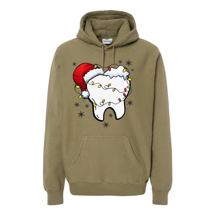 Teeth Christmas Tooth Dentist Dental Assistant Dentistry Premium Hoodie