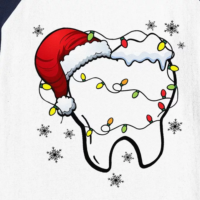 Teeth Christmas Tooth Dentist Dental Assistant Dentistry Baseball Sleeve Shirt