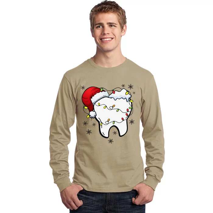 Teeth Christmas Tooth Dentist Dental Assistant Dentistry Tall Long Sleeve T-Shirt