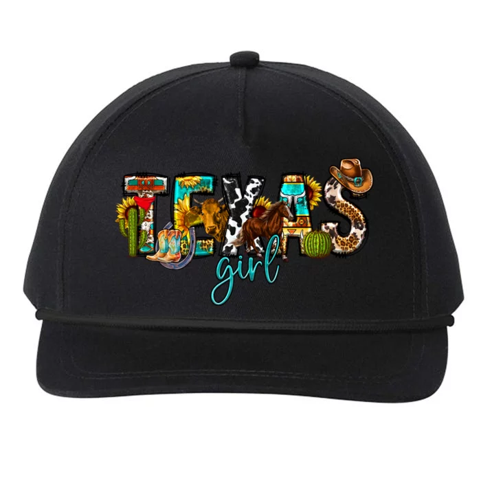 Texas Cowgirl Snapback Five-Panel Rope Hat