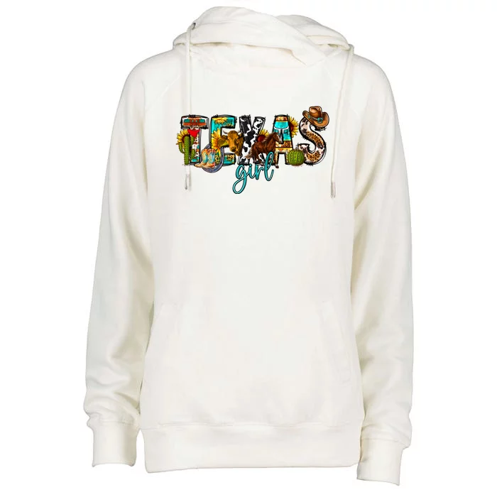 Texas Cowgirl Womens Funnel Neck Pullover Hood