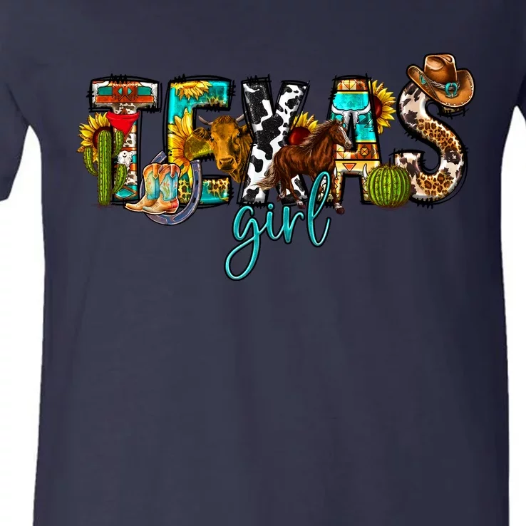 Texas Cowgirl V-Neck T-Shirt