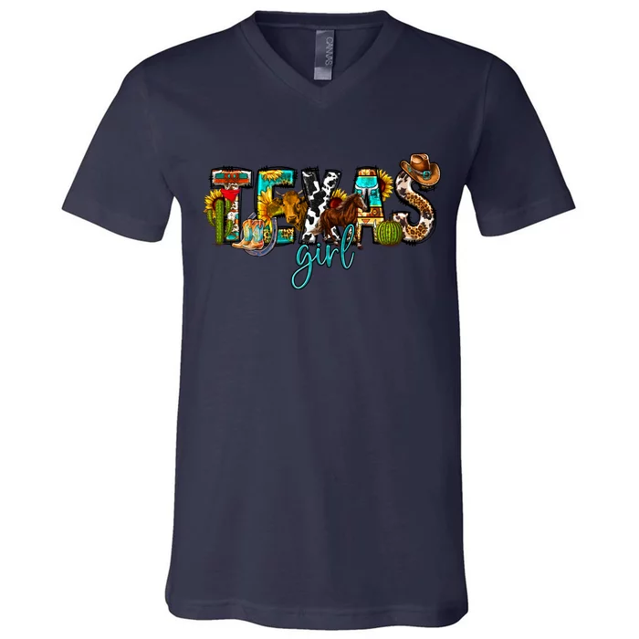 Texas Cowgirl V-Neck T-Shirt