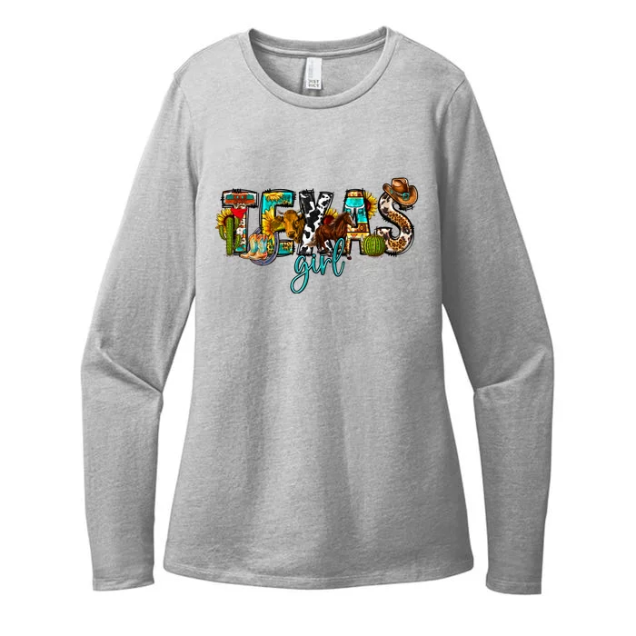 Texas Cowgirl Womens CVC Long Sleeve Shirt