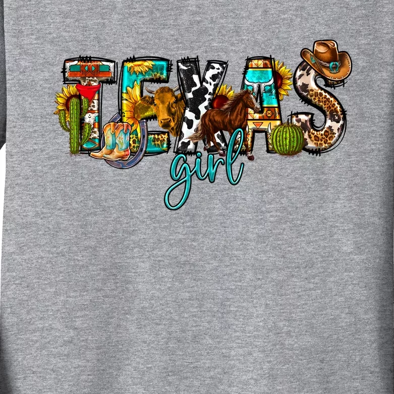 Texas Cowgirl Kids Long Sleeve Shirt