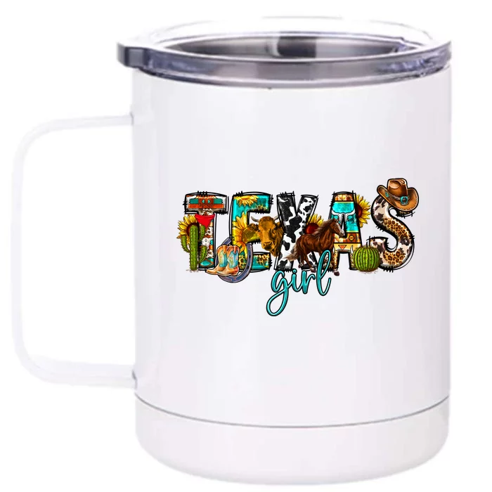 Texas Cowgirl Front & Back 12oz Stainless Steel Tumbler Cup