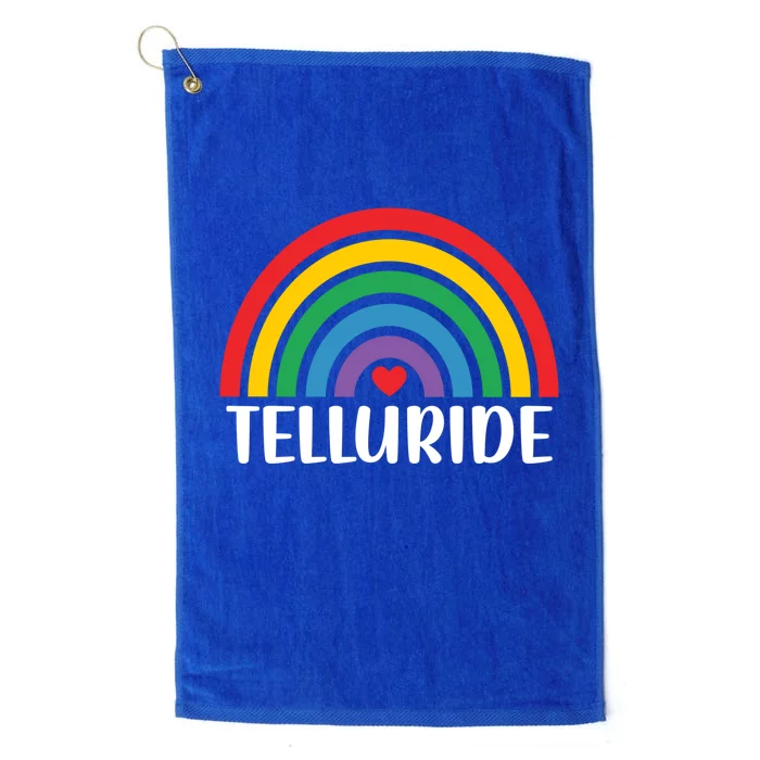 Telluride Colorado Travel I Love Telluride Usa Cute Gift Platinum Collection Golf Towel