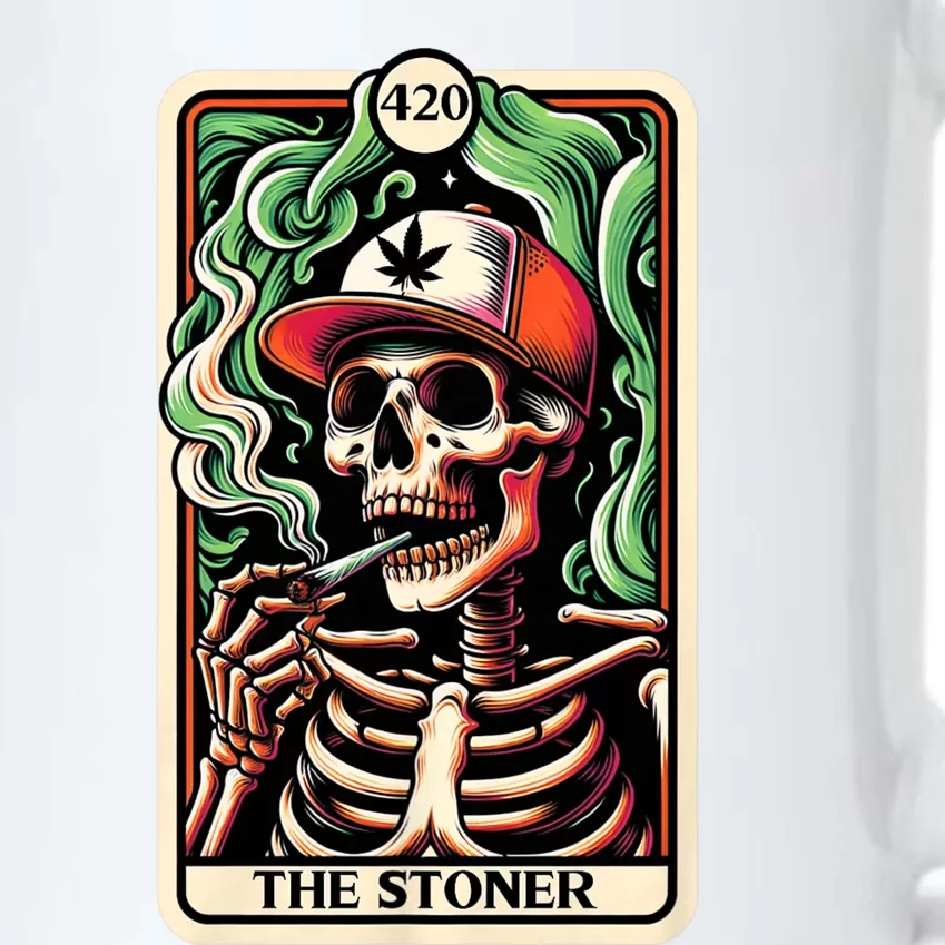 Tarot Card The Stoner Weed Lover Skeleton Cannabis 420 Black Color Changing Mug