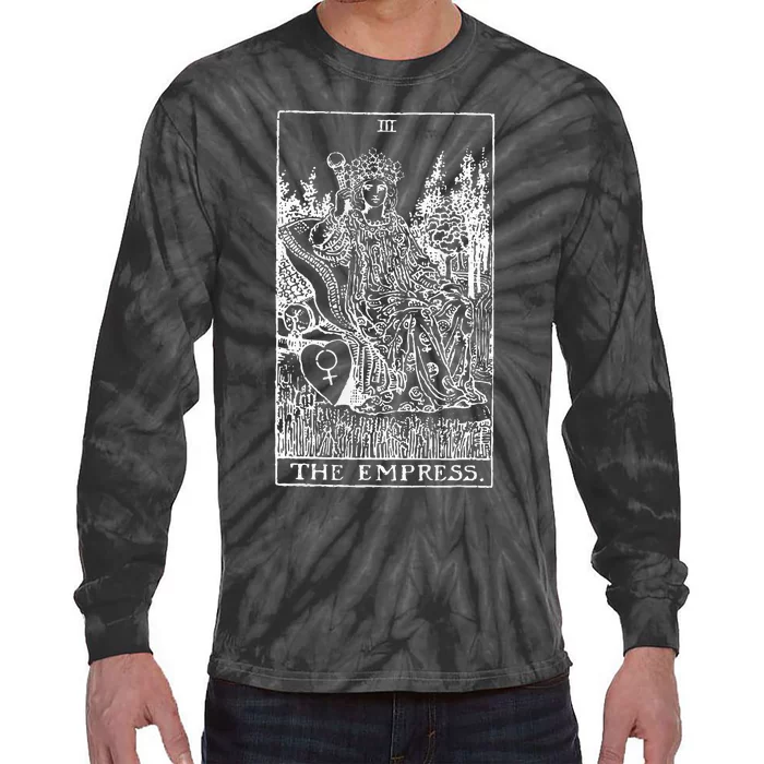 Tarot Card The Empress Tie-Dye Long Sleeve Shirt