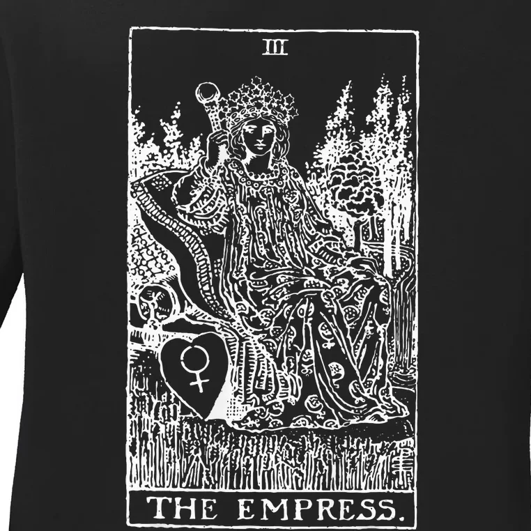 Tarot Card The Empress Ladies Long Sleeve Shirt