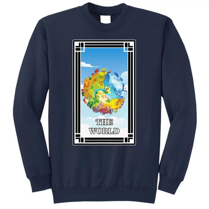 Tarot Cards The World Animals Birds Fortune Teller Sweatshirt