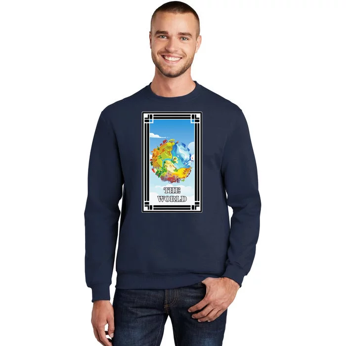 Tarot Cards The World Animals Birds Fortune Teller Tall Sweatshirt