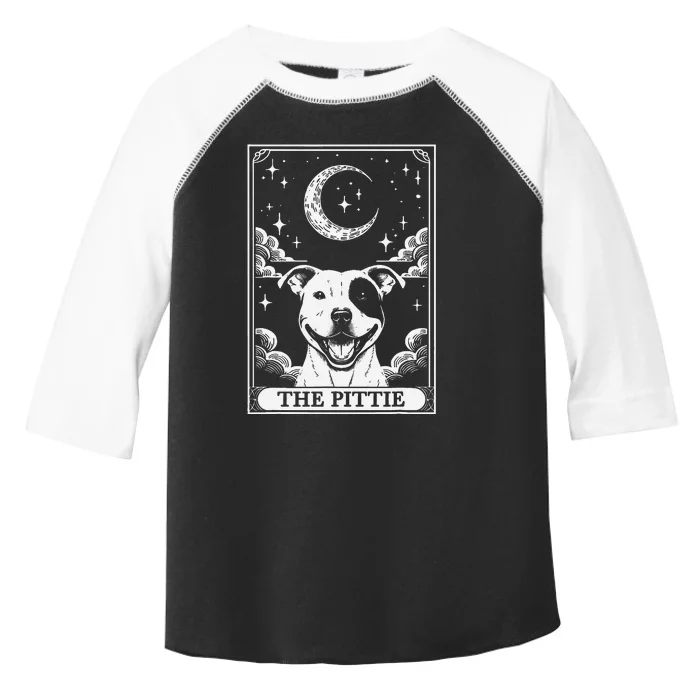 Tarot Card Vintage Crescent Moon Pit Bull Dog Pittie Mom Toddler Fine Jersey T-Shirt