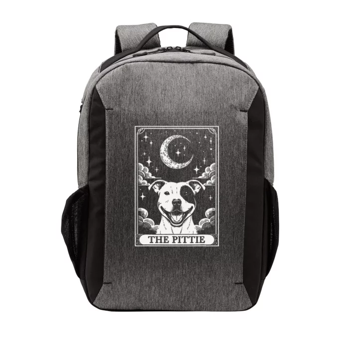 Tarot Card Vintage Crescent Moon Pit Bull Dog Pittie Mom Vector Backpack