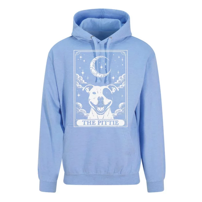 Tarot Card Vintage Crescent Moon Pit Bull Dog Pittie Mom Unisex Surf Hoodie