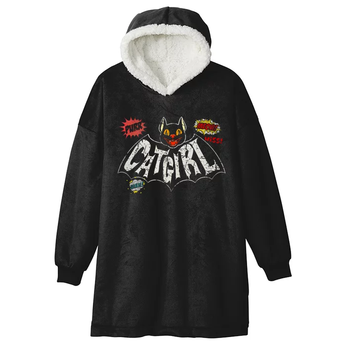 The Catgirl Vintage Rockabilly Hooded Wearable Blanket