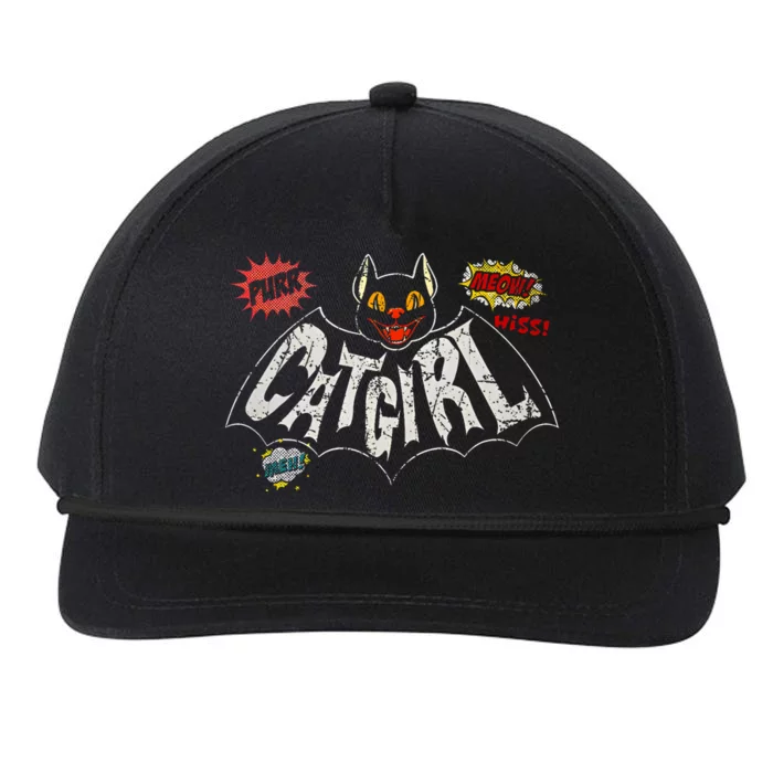 The Catgirl Vintage Rockabilly Snapback Five-Panel Rope Hat