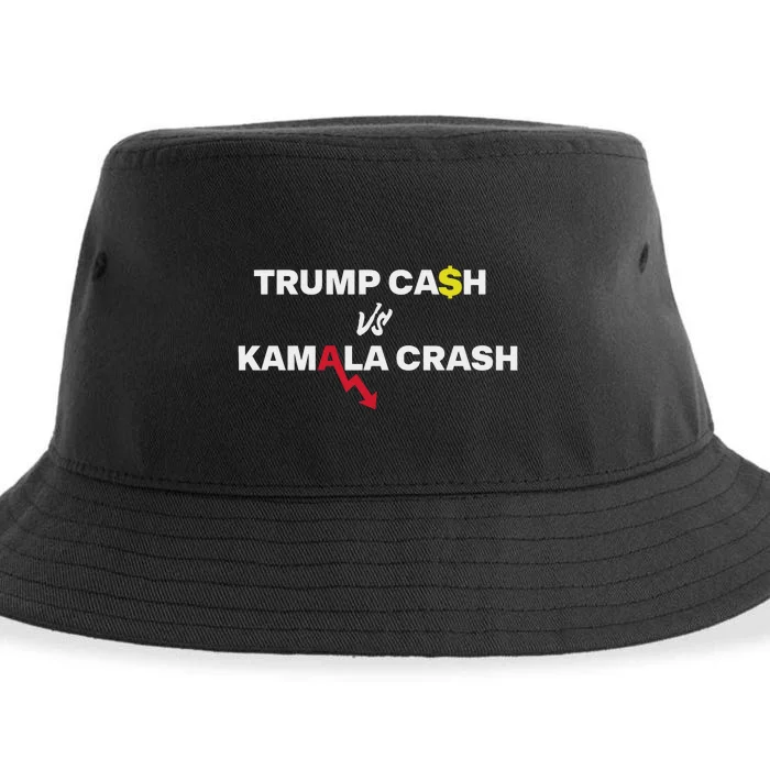 Trump Cash Vs Kamala Crash Campaign 2024 Sustainable Bucket Hat