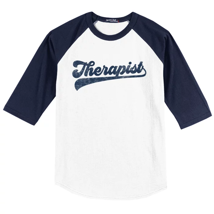 Therapist Cute Vintage Graphic Baseball Sleeve Shirt