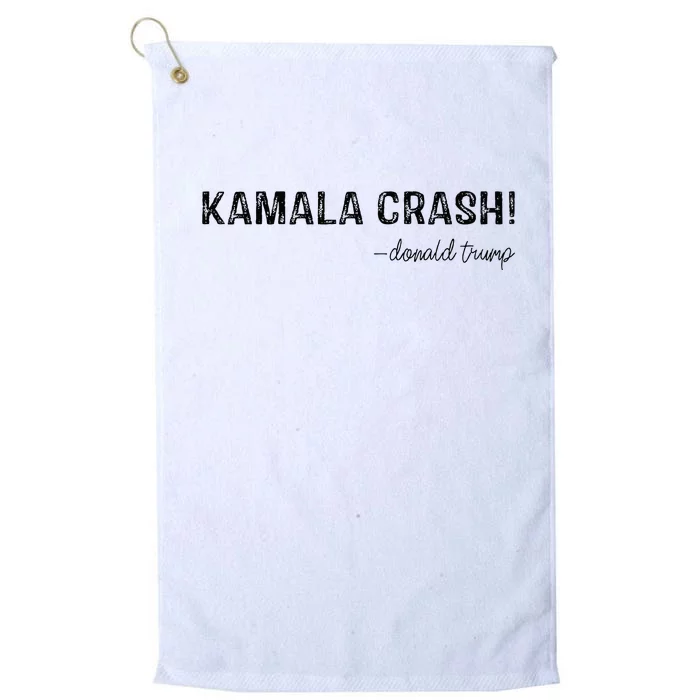 Trump Cash Vs Kamala Crash! Funny Trump 2024 Platinum Collection Golf Towel