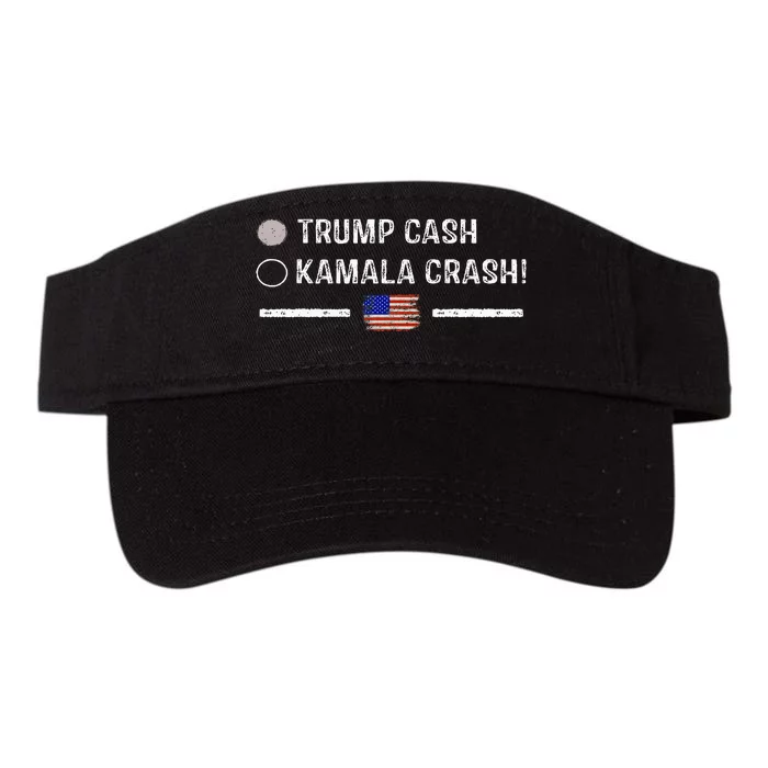 Trump Cash Vs Kamala Crash! Funny Trump 2024 Valucap Bio-Washed Visor