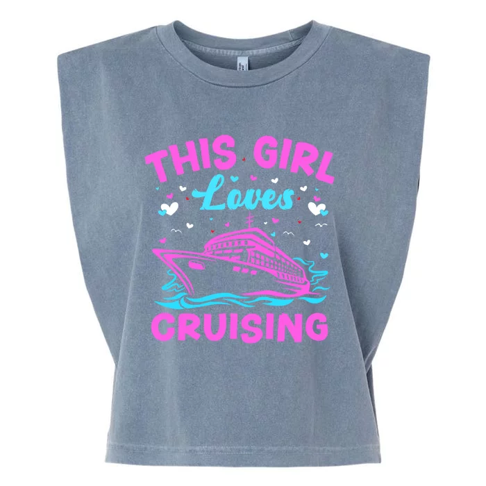 Trip Cruise Vacation This Loves Cruising Gift Garment-Dyed Women's Muscle Tee