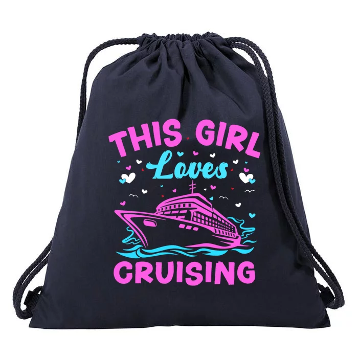 Trip Cruise Vacation This Loves Cruising Gift Drawstring Bag