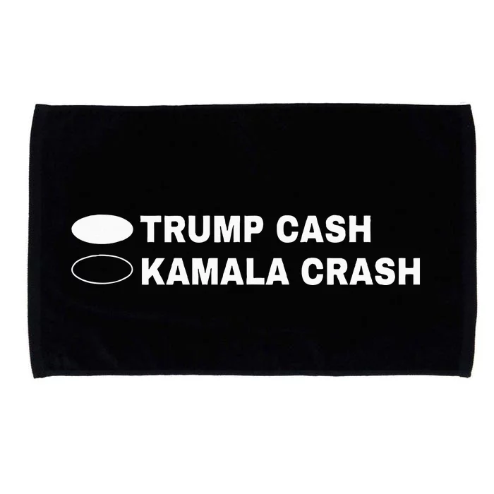 Trump Cash Vs Kamala Crash Funny Voting Humor Microfiber Hand Towel