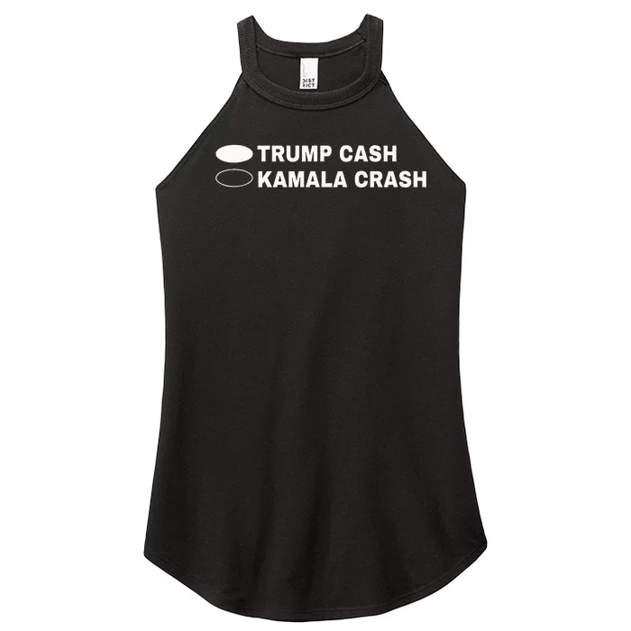 Trump Cash Vs Kamala Crash Funny Voting Humor Women’s Perfect Tri Rocker Tank