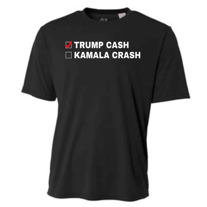 Trump Cash Vs Kamala Crash Funny Voting Humor Cooling Performance Crew T-Shirt