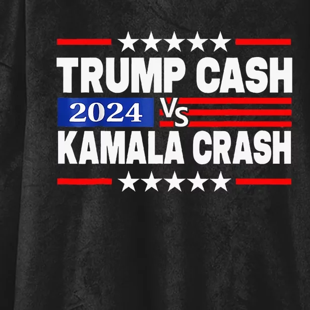 Trump Cash Vs Kamala Crash Hooded Wearable Blanket