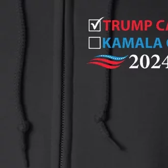 Trump Cash Vs Kamala Crash Funny Voting Full Zip Hoodie